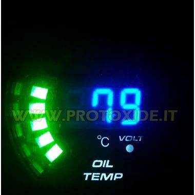52 mm Öltemperaturanzeige, digitales Auto-Messgerät, LED-Anzeige