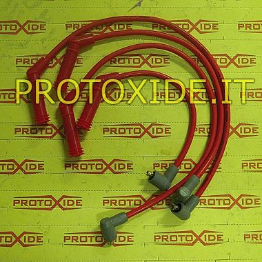 Buji kabloları Fiat Punto motor Fire 1100 - 1200 8V yüksek iletkenlik kırmızı distribütör Arabalara özel buji kabloları